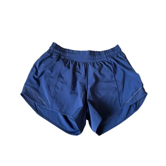 Lululemon Hotty Hot Blue Shorts Low Rise size 6 4” Athletic
