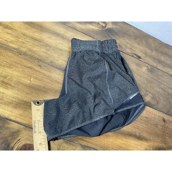 Lululemon Hotty Hot Shorts Metallic Black Size 6