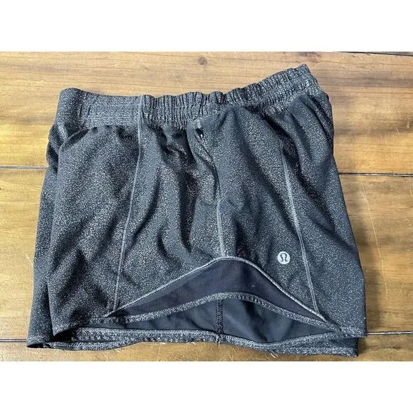 Lululemon Hotty Hot Shorts Metallic Black Size 6