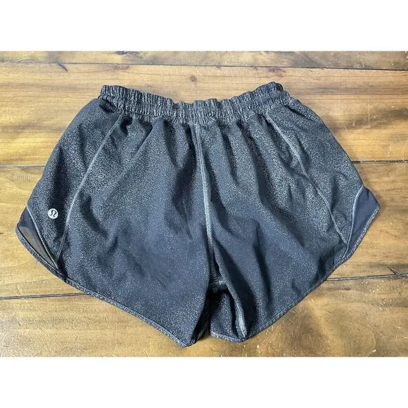 Lululemon Hotty Hot Shorts Metallic Black Size 6