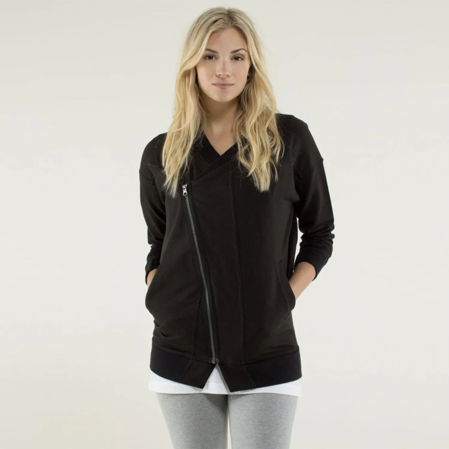 lululemon mula bundle wrap jacket french terry