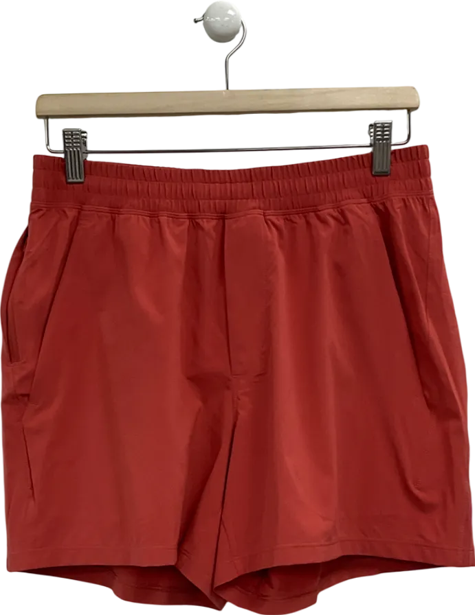 Lululemon Orange Pace Breaker Linerless Short 7" UK M