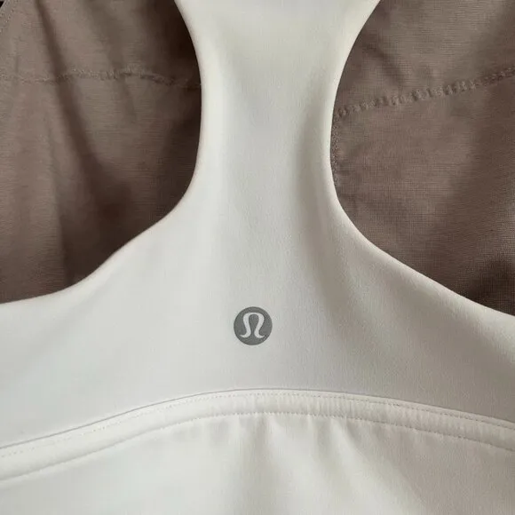Lululemon Wunder Train Long-Line Bra *Medium Support, C/D Cups White size 10