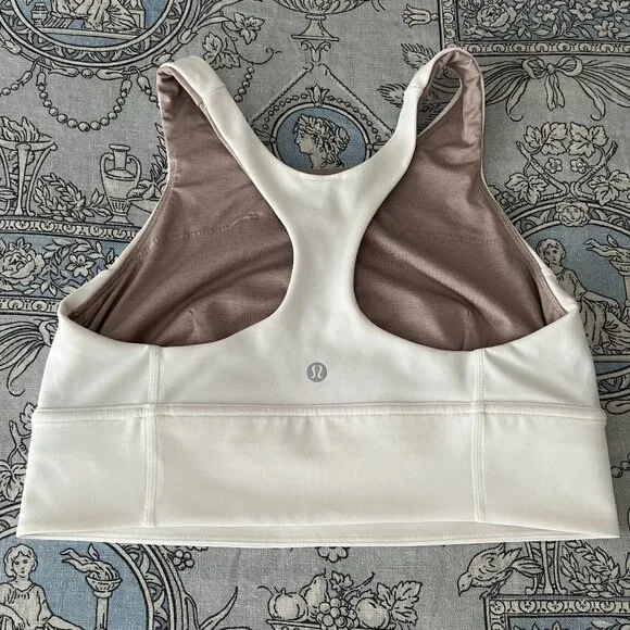 Lululemon Wunder Train Long-Line Bra *Medium Support, C/D Cups White size 10
