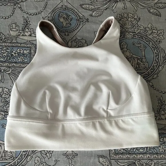 Lululemon Wunder Train Long-Line Bra *Medium Support, C/D Cups White size 10