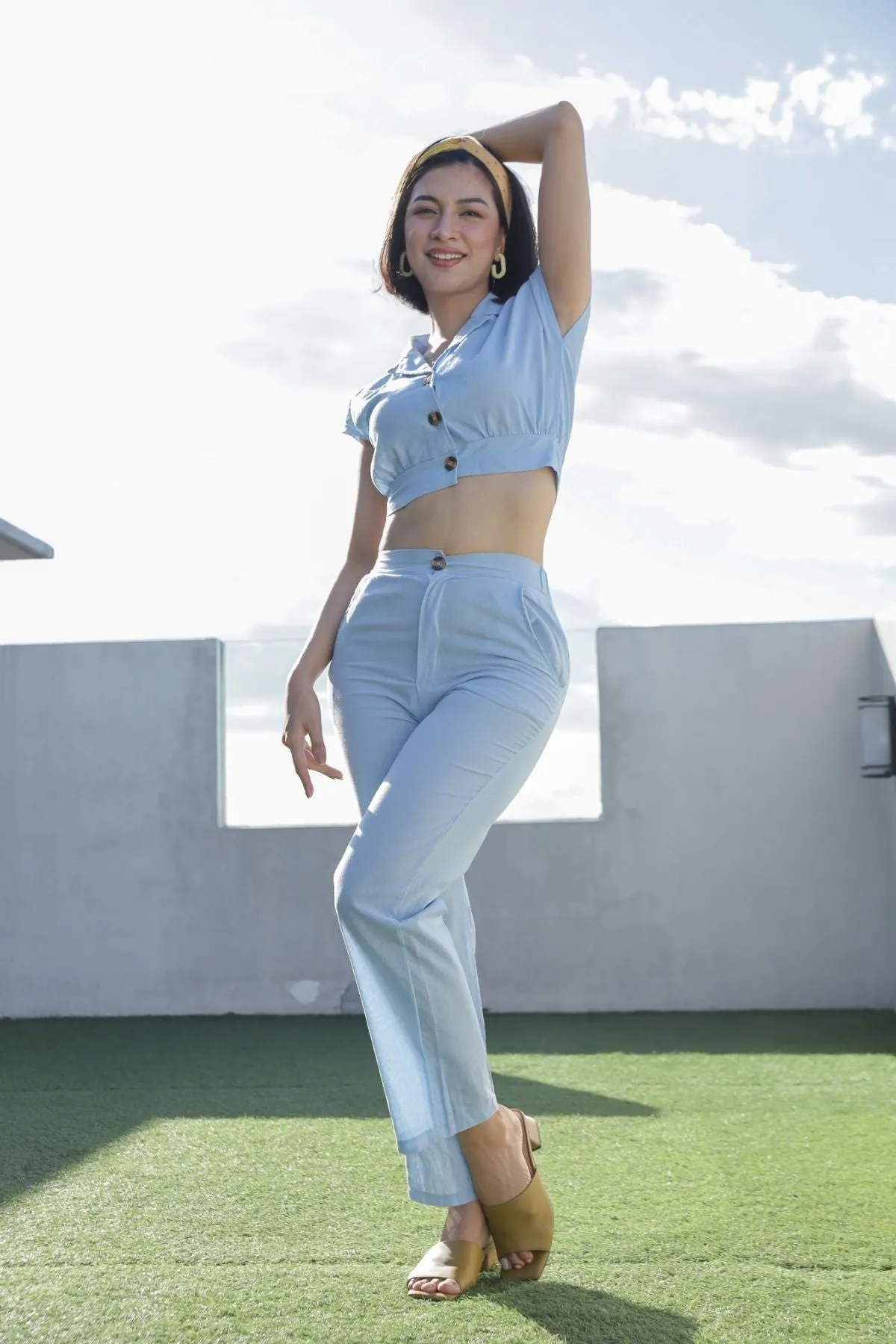 MADISON Top & Pants Co-ord (Ice Blue)