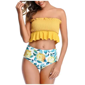 Maillot de bain deux-pièces sexy fendu