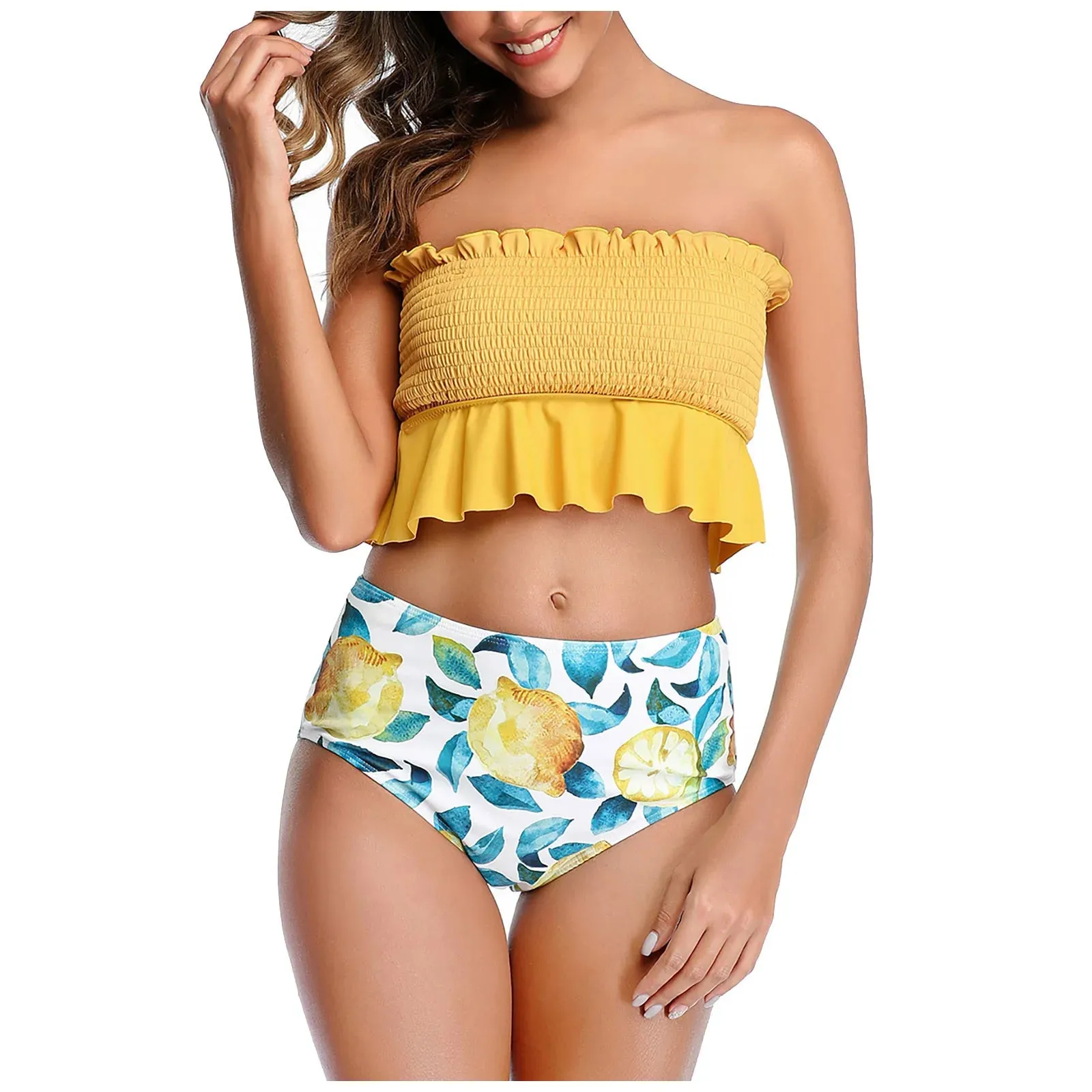 Maillot de bain deux-pièces sexy fendu
