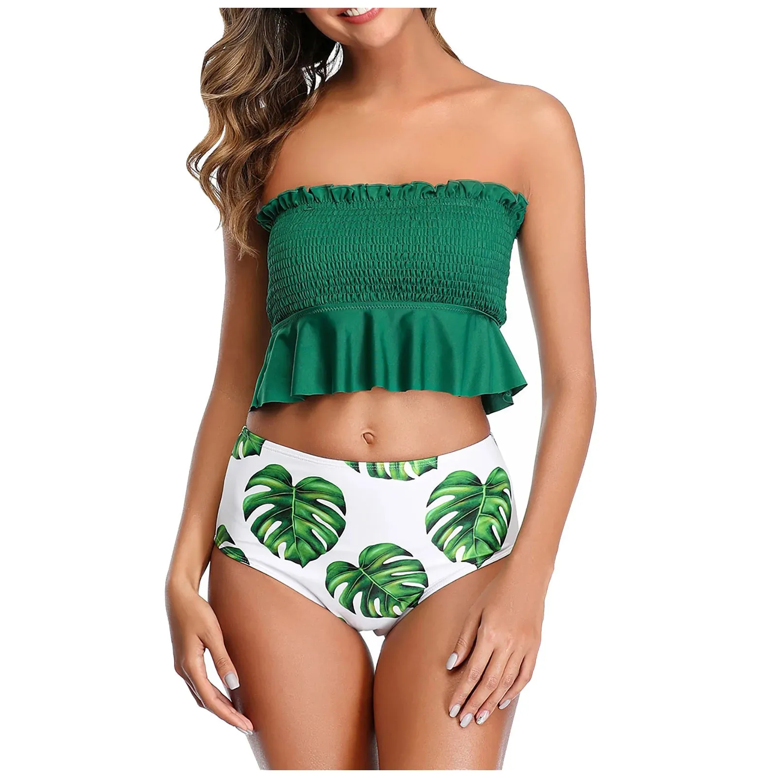 Maillot de bain deux-pièces sexy fendu
