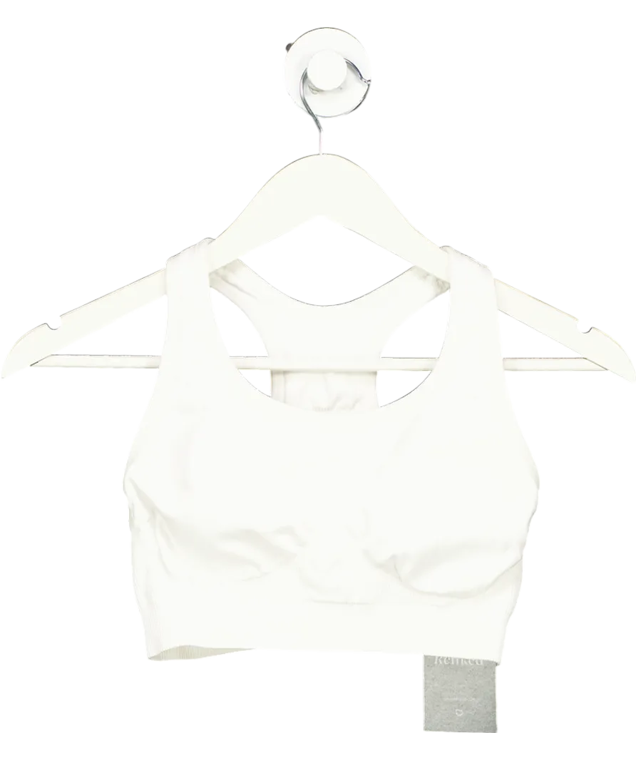 M&S White Seamless Medium Support Sports Bra UK S