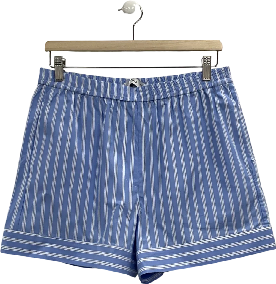 MANGO Blue Pop Stripe Shorts UK L