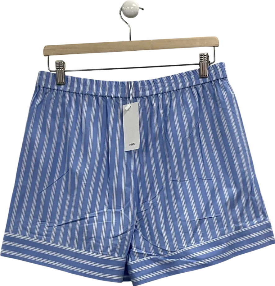 MANGO Blue Pop Stripe Shorts UK L