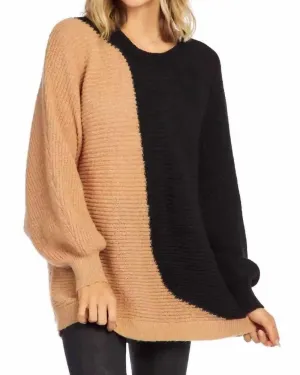 Maple Oversized Sweater in Black/Tan | Black/Tan