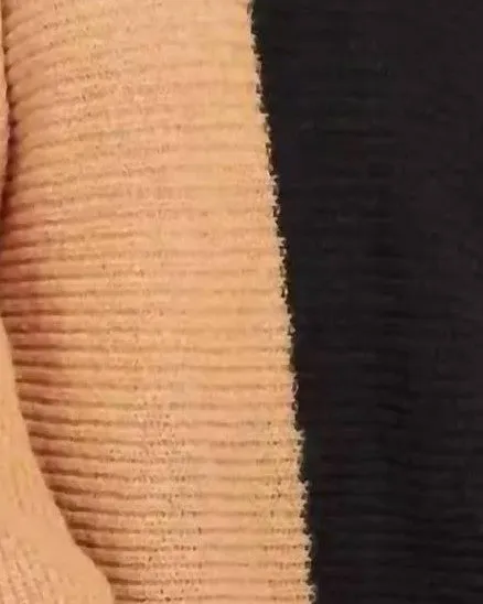 Maple Oversized Sweater in Black/Tan | Black/Tan