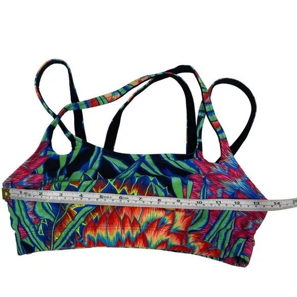 Mara Hoffman active Floral Strap Bra Women’s M designer activewear tropical