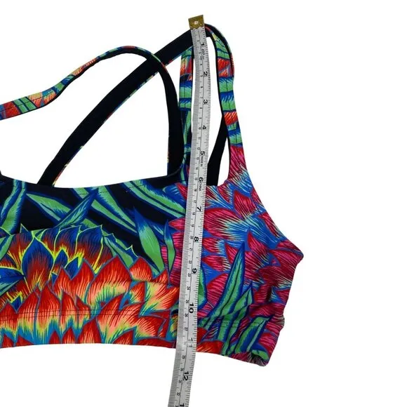 Mara Hoffman active Floral Strap Bra Women’s M designer activewear tropical