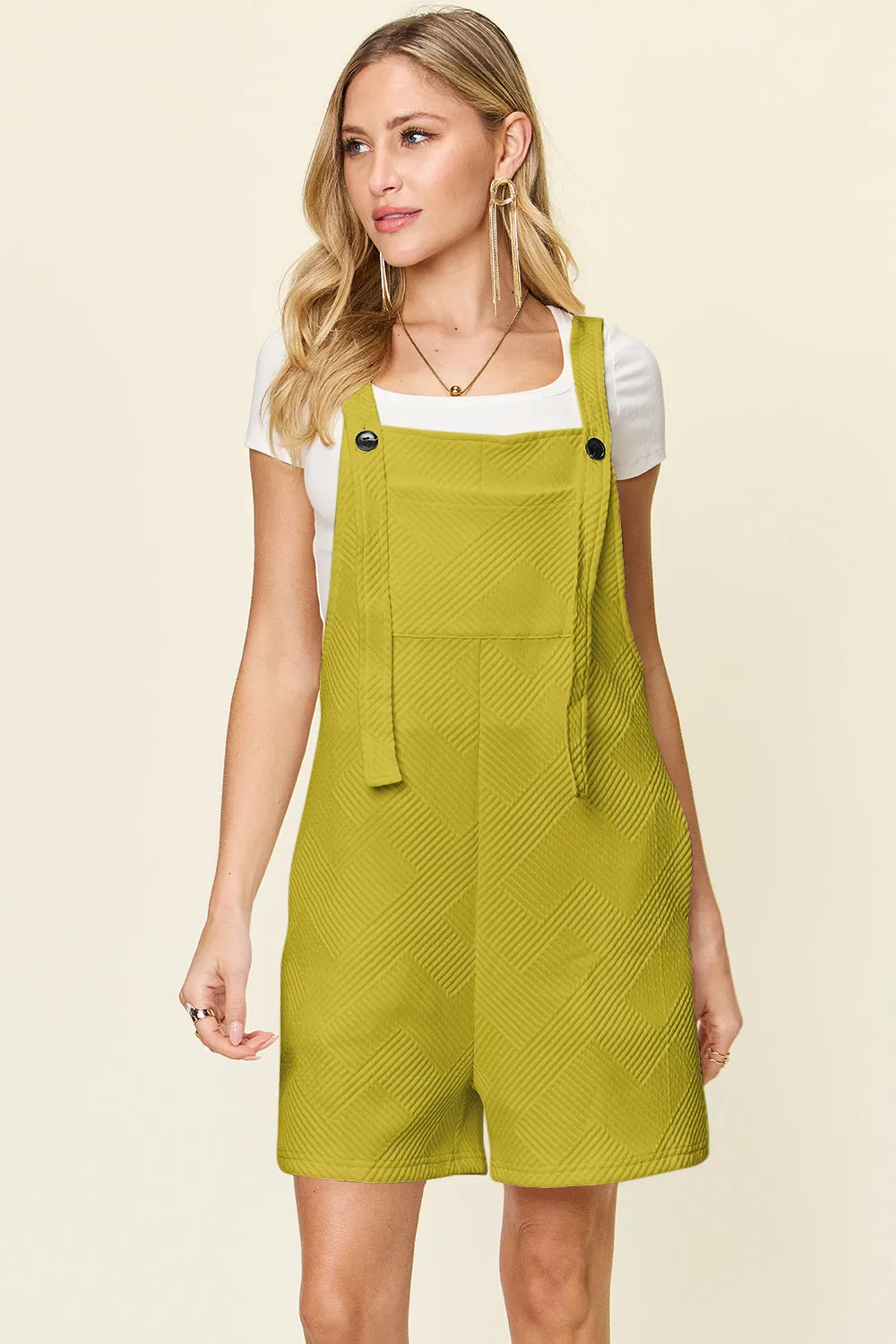 Mariah Full Size Texture Sleeveless Romper
