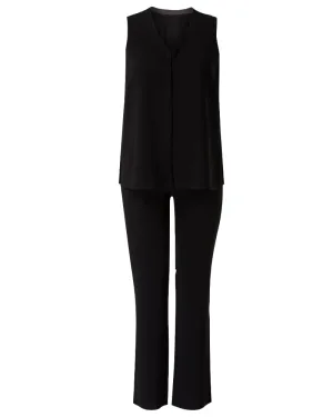 Marina Rinaldi Women's Fedele Faux 2-Piece Jumpsuit, Black, 22W / 31
