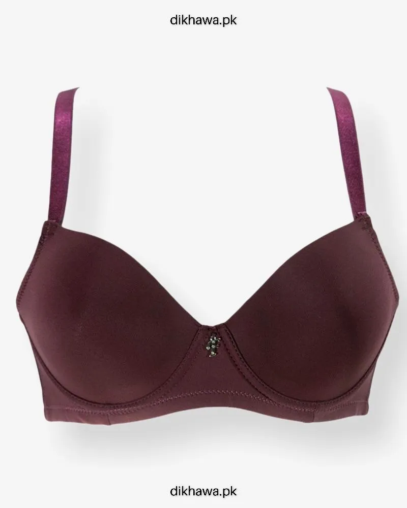 Maroon Pushup Bra - Single Padded Underwired Bra - Flourish - FL972