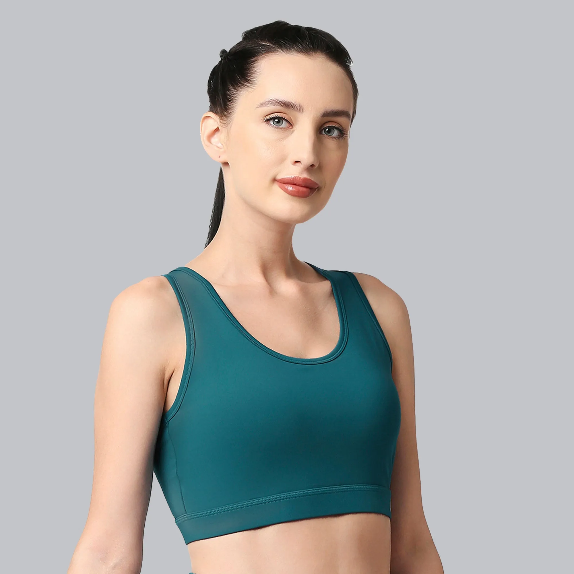 Medium Impact Racerback Sports Bra with Removable Cups