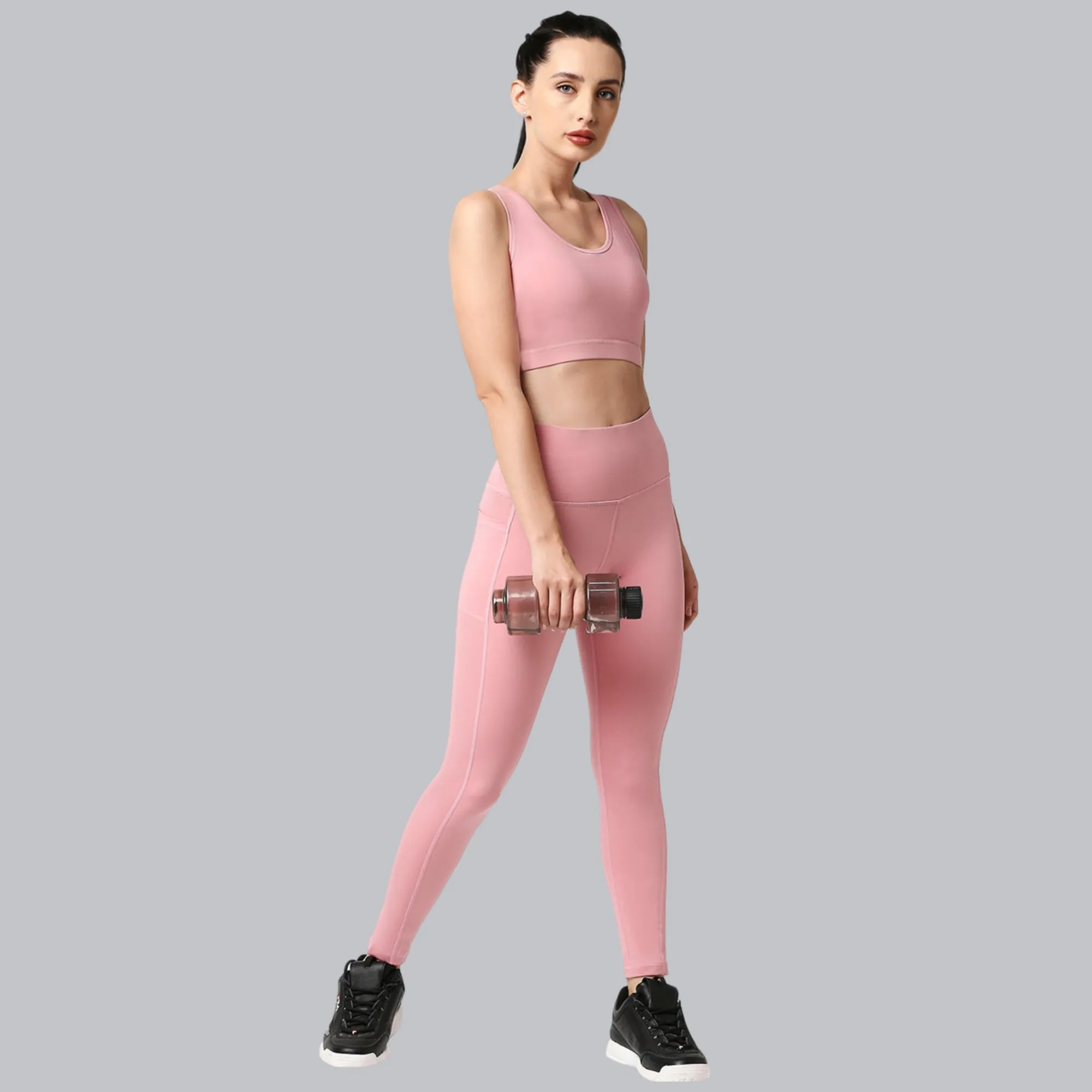 Medium Impact Racerback Sports Bra with Removable Cups