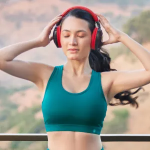 Medium Impact Racerback Sports Bra with Removable Cups