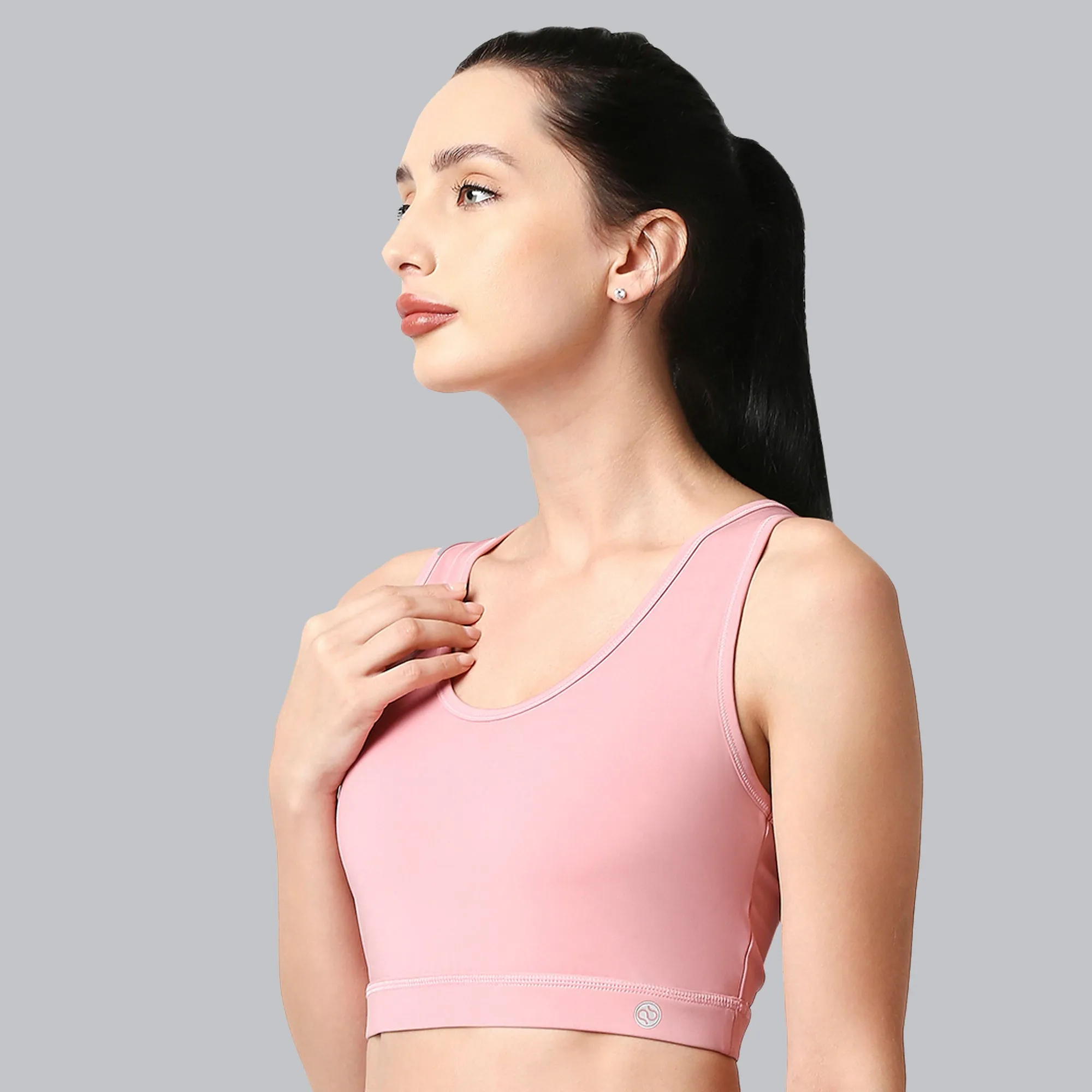 Medium Impact Racerback Sports Bra with Removable Cups