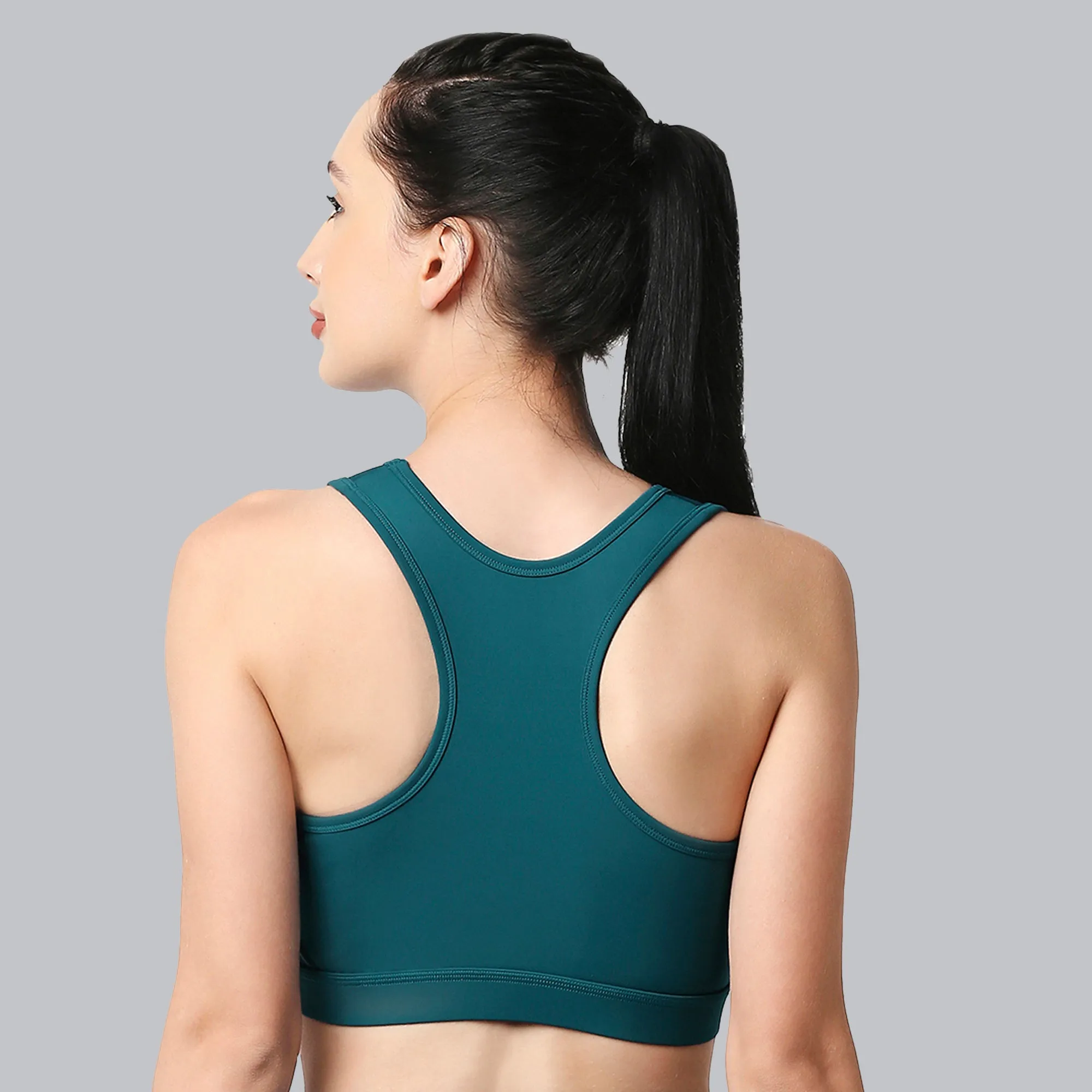 Medium Impact Racerback Sports Bra with Removable Cups