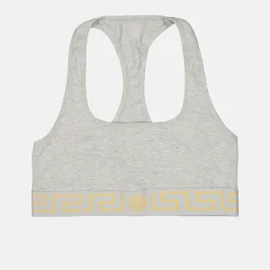 Medusa Greca Cotton Sports Bra