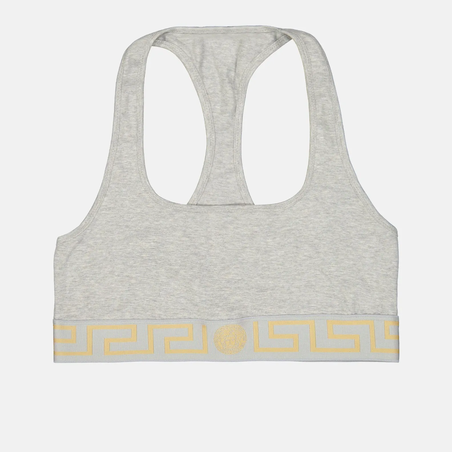 Medusa Greca Cotton Sports Bra