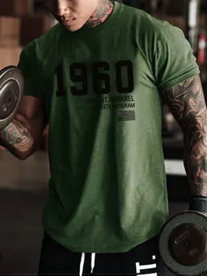 Men Letter Graphic Sports Tee