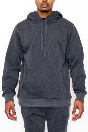 Men's Charcoal Gray Fleece Pullover Hoodie