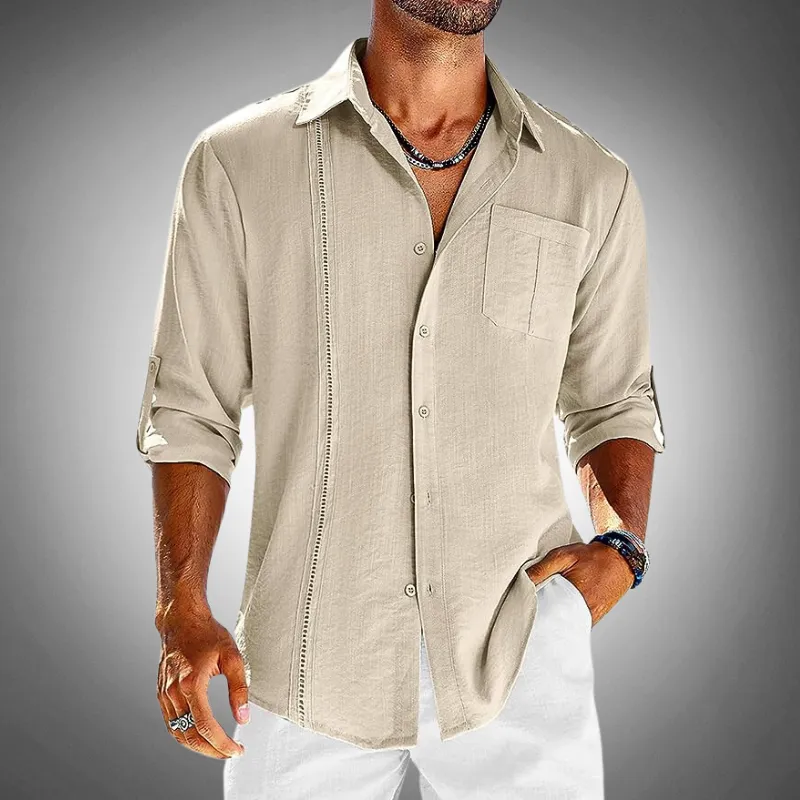 Men's Cotton Shirt Classic Button-Up