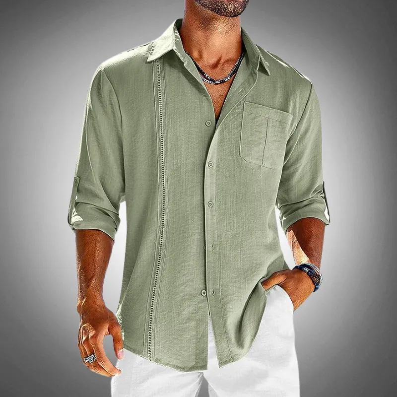 Men's Cotton Shirt Classic Button-Up
