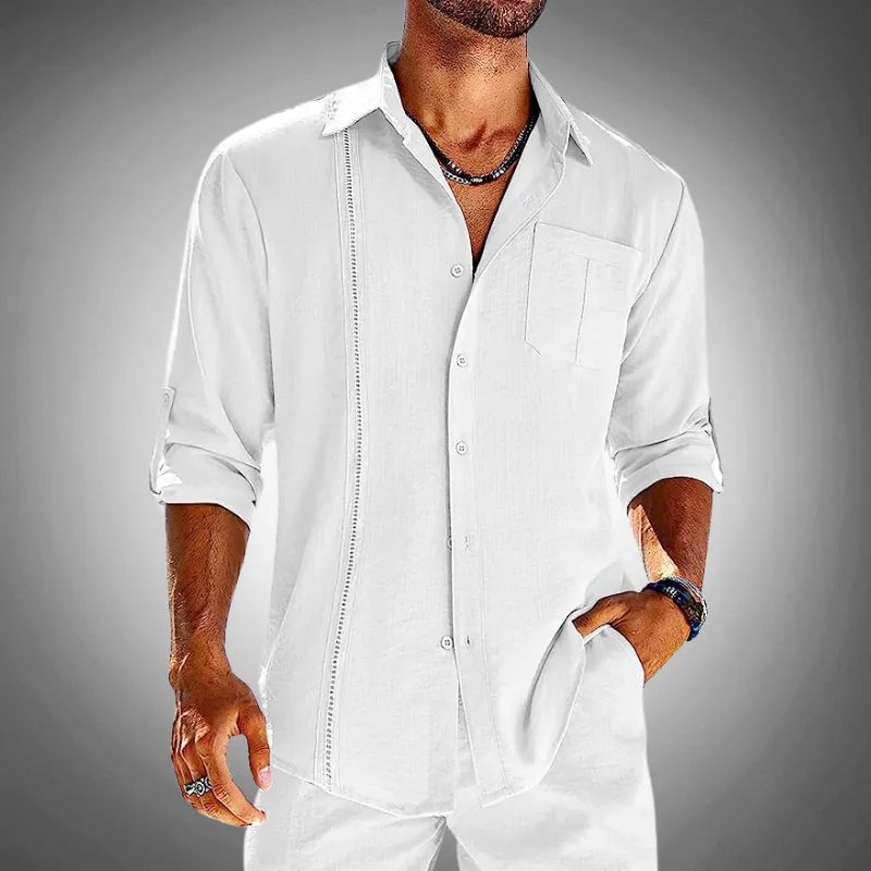 Men's Cotton Shirt Classic Button-Up