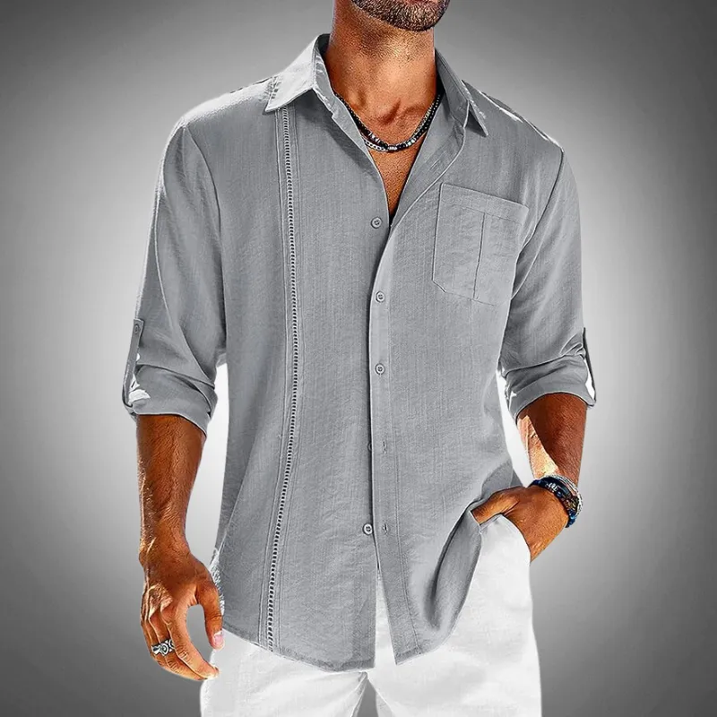Men's Cotton Shirt Classic Button-Up