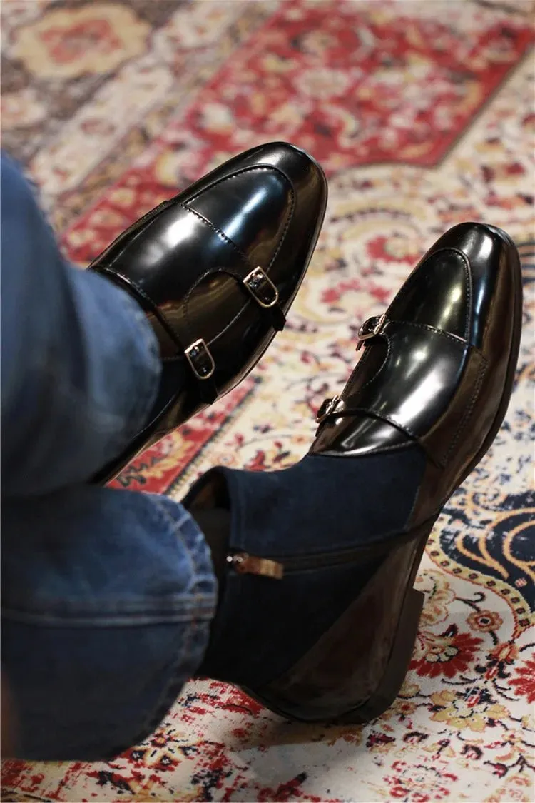 Men's Leather Ankle Boots Classic British Style