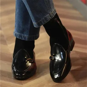 Men's Leather Ankle Boots Classic British Style