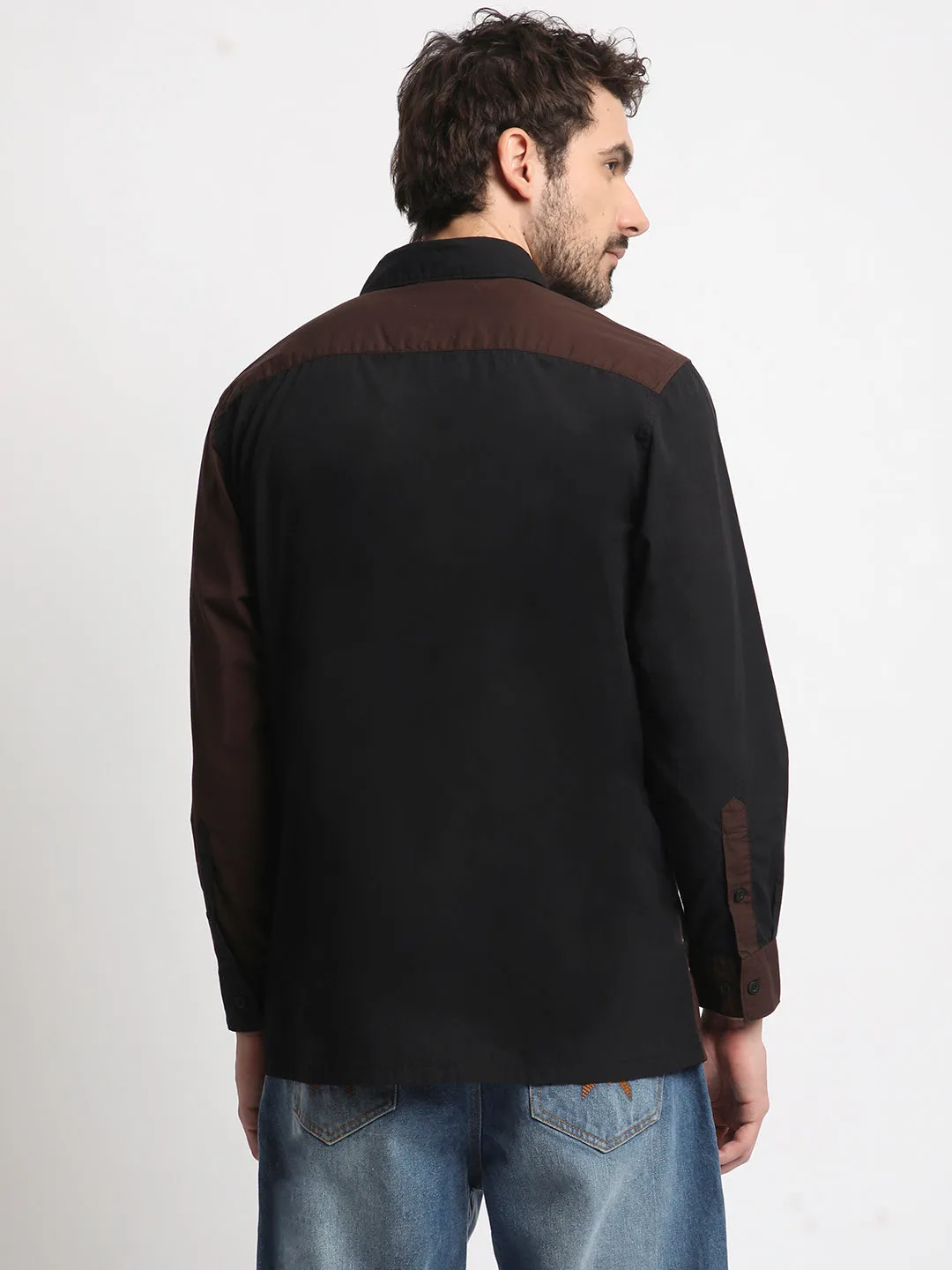 Men's Relaxed Black/Brown Shirts