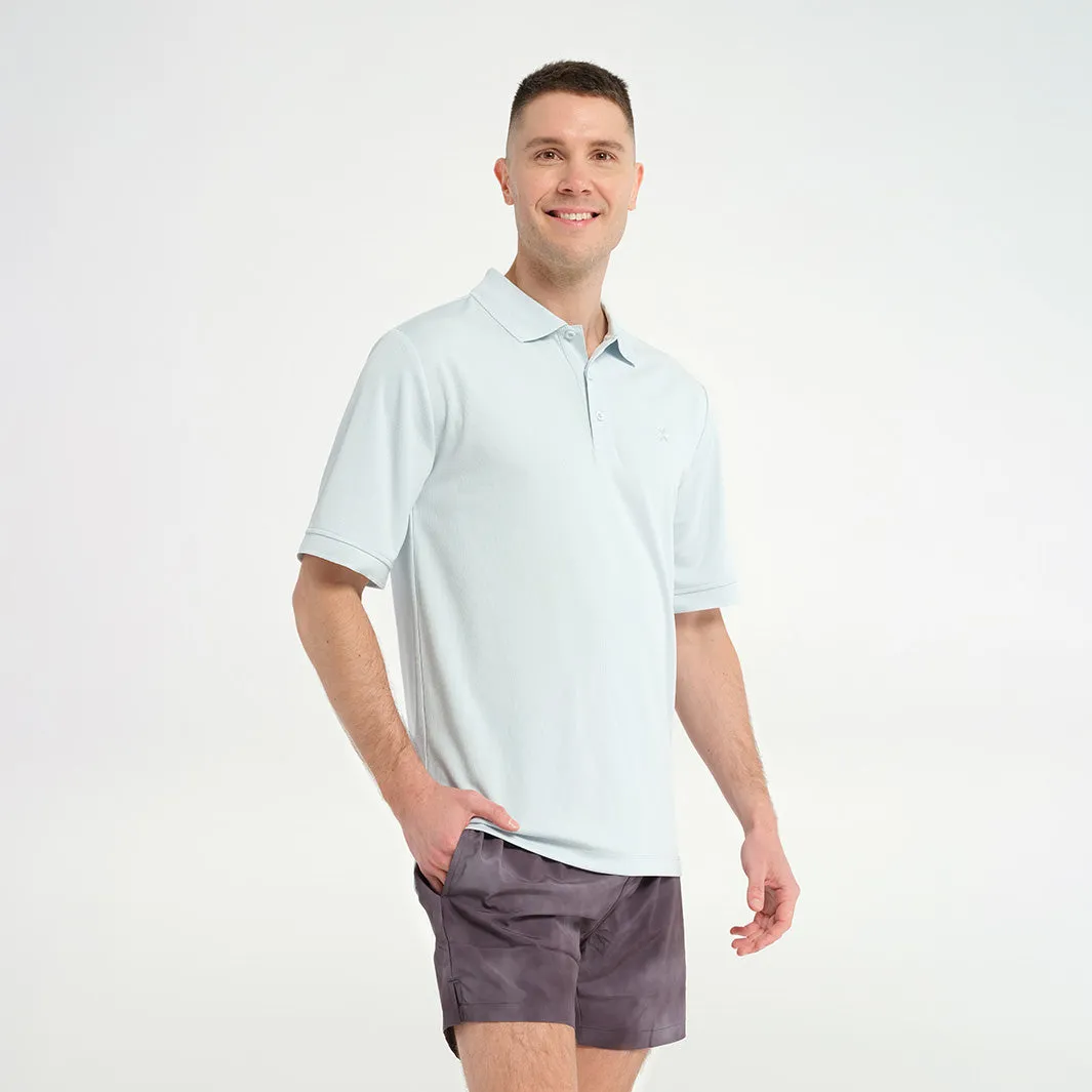 Mens Short Sleeve Polo - Sky Blue