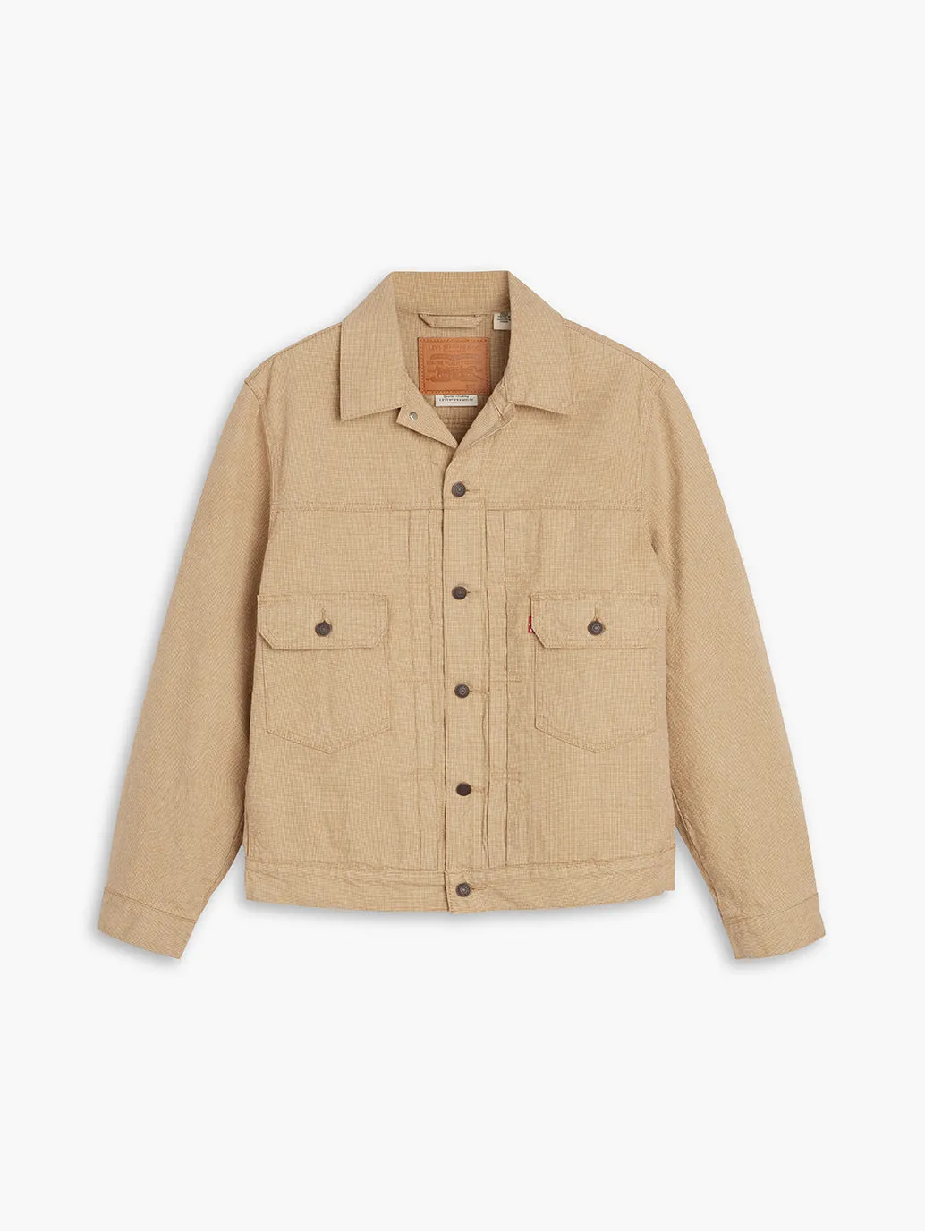 Men's Solid Khaki Relaxed Fit Jacket