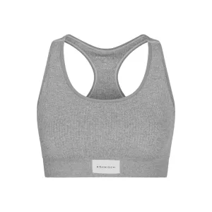 Micro Rib Soft Bra, Grey Melange