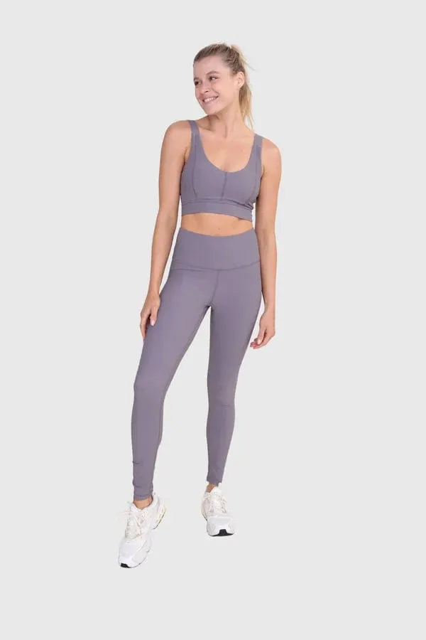 Micro Ribbed Sports Bra - Arcane