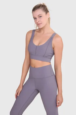 Micro Ribbed Sports Bra - Arcane