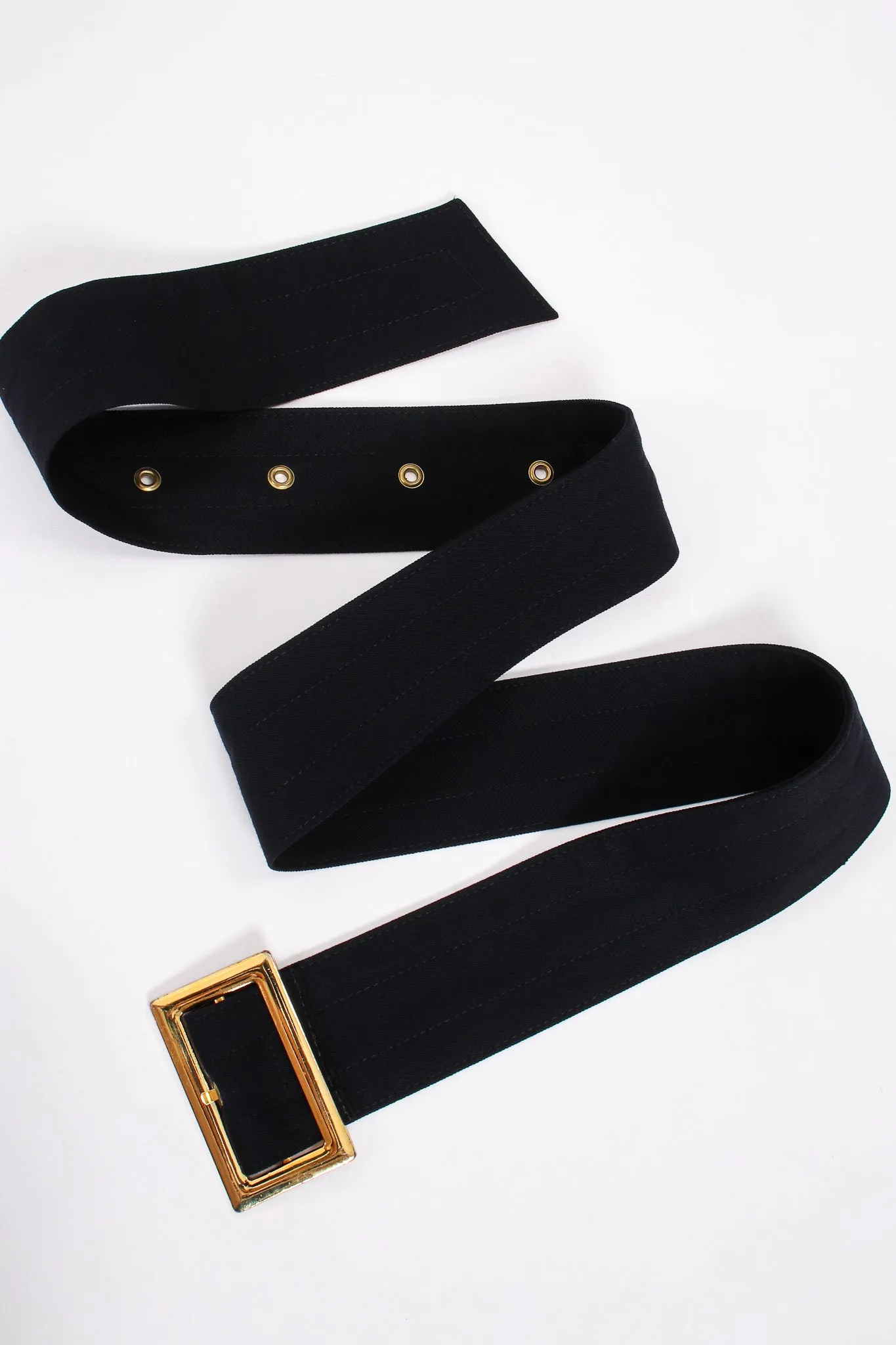 Midnight Belted Twill Trench
