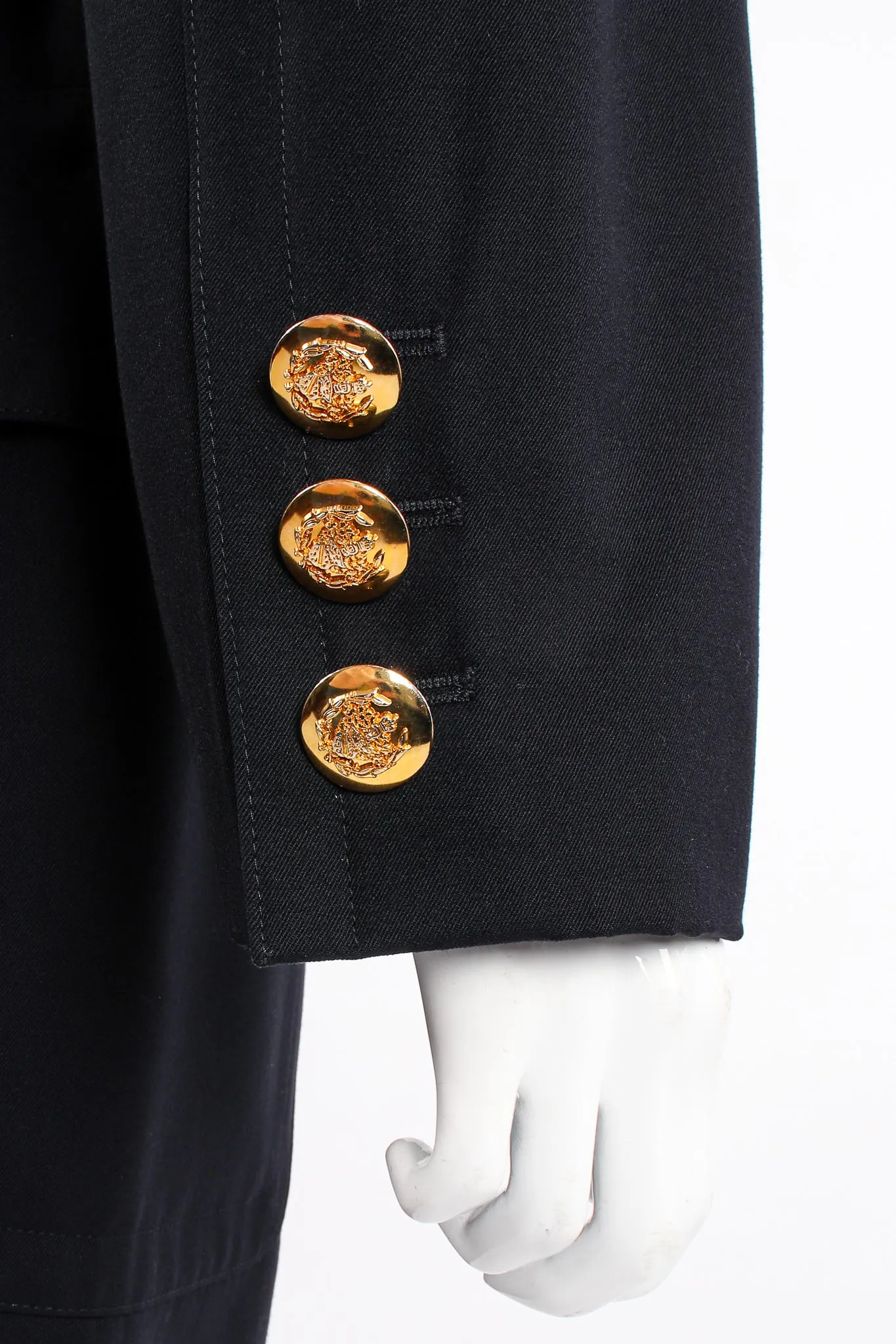 Midnight Belted Twill Trench