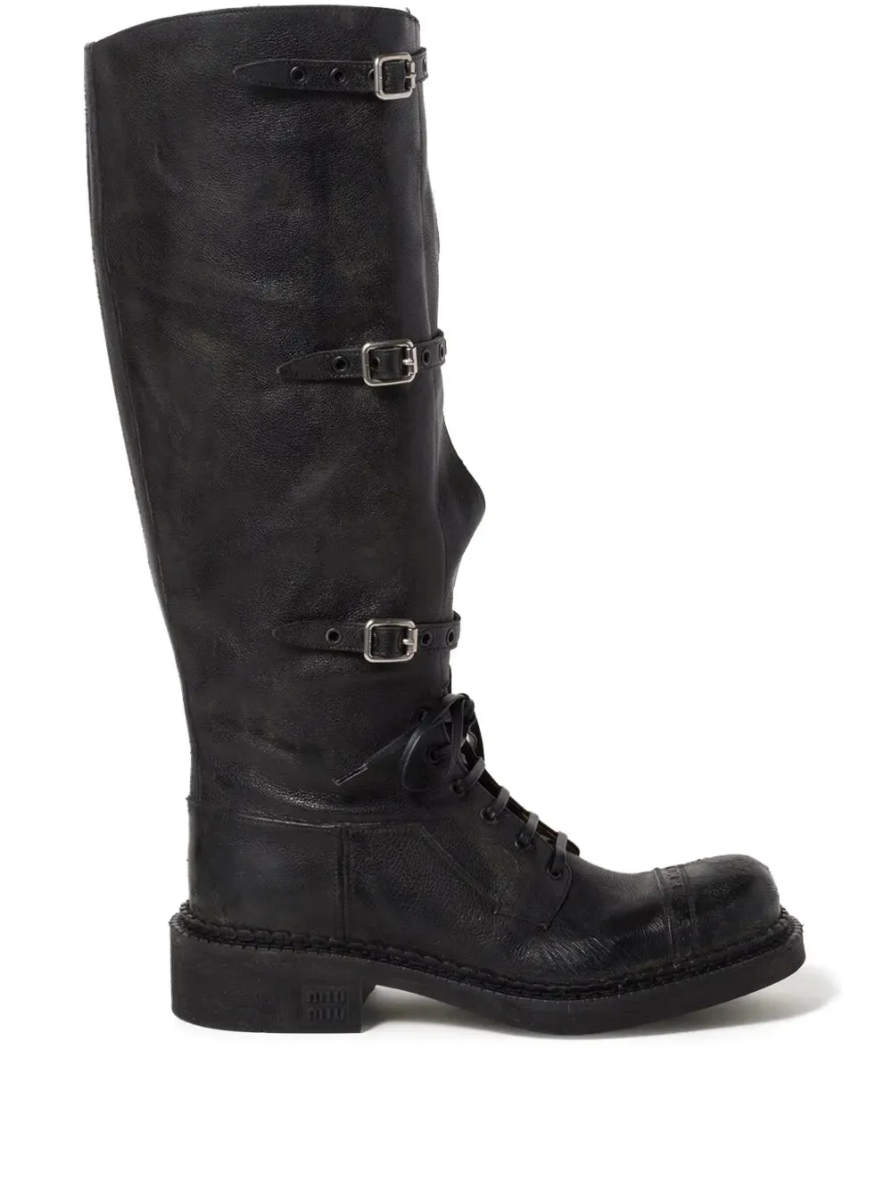 Miu Miu multi-buckle leather boots