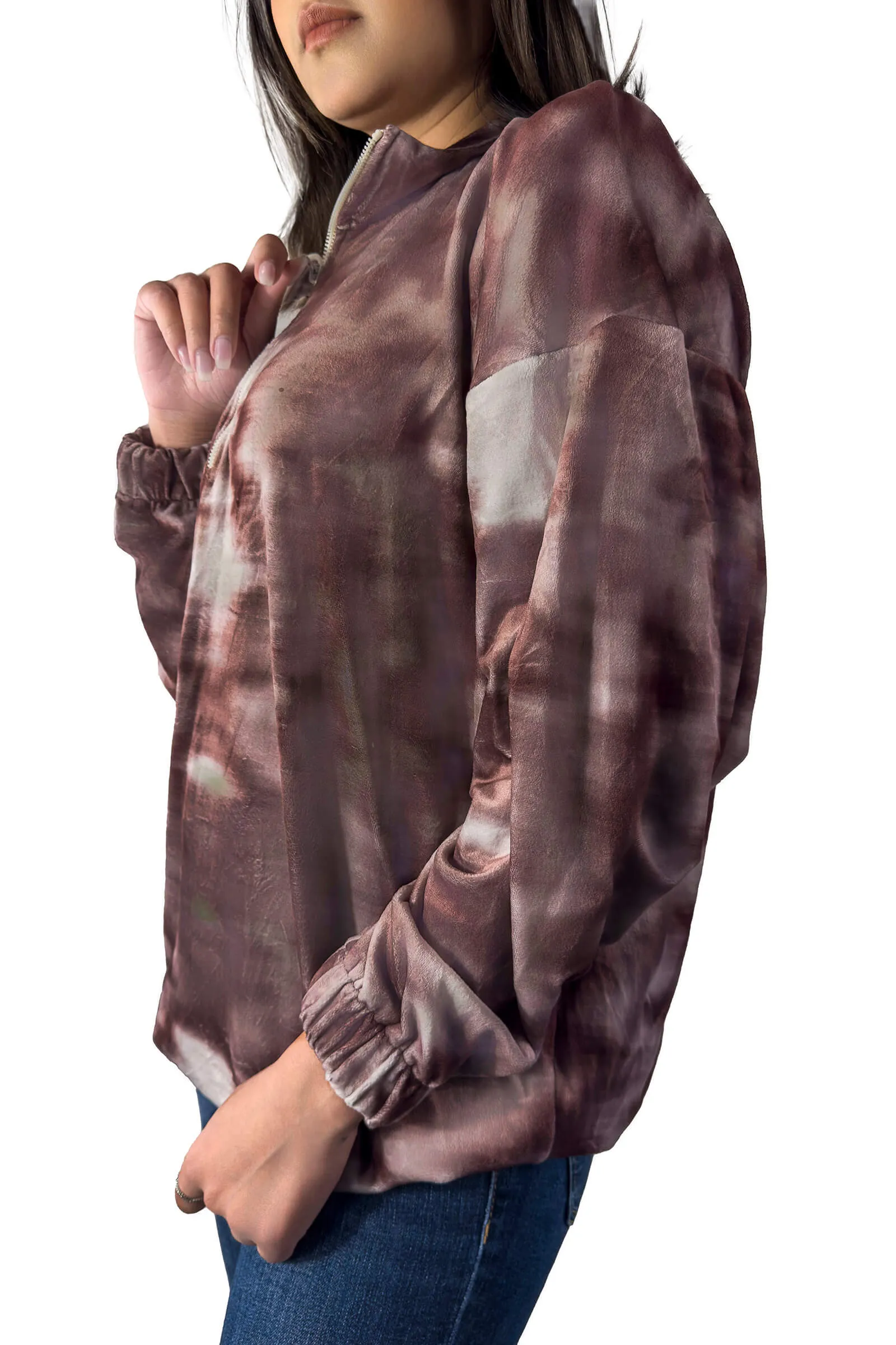 Mocha Glow Tie-Dye Pullover