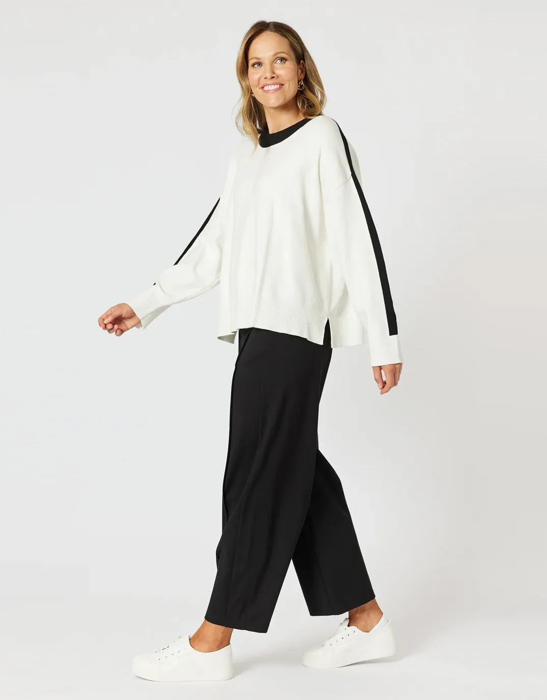 Monaco Knit - Ivory/Black