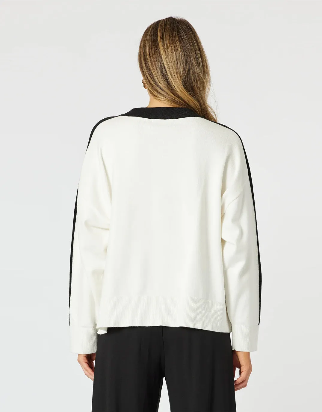 Monaco Knit - Ivory/Black